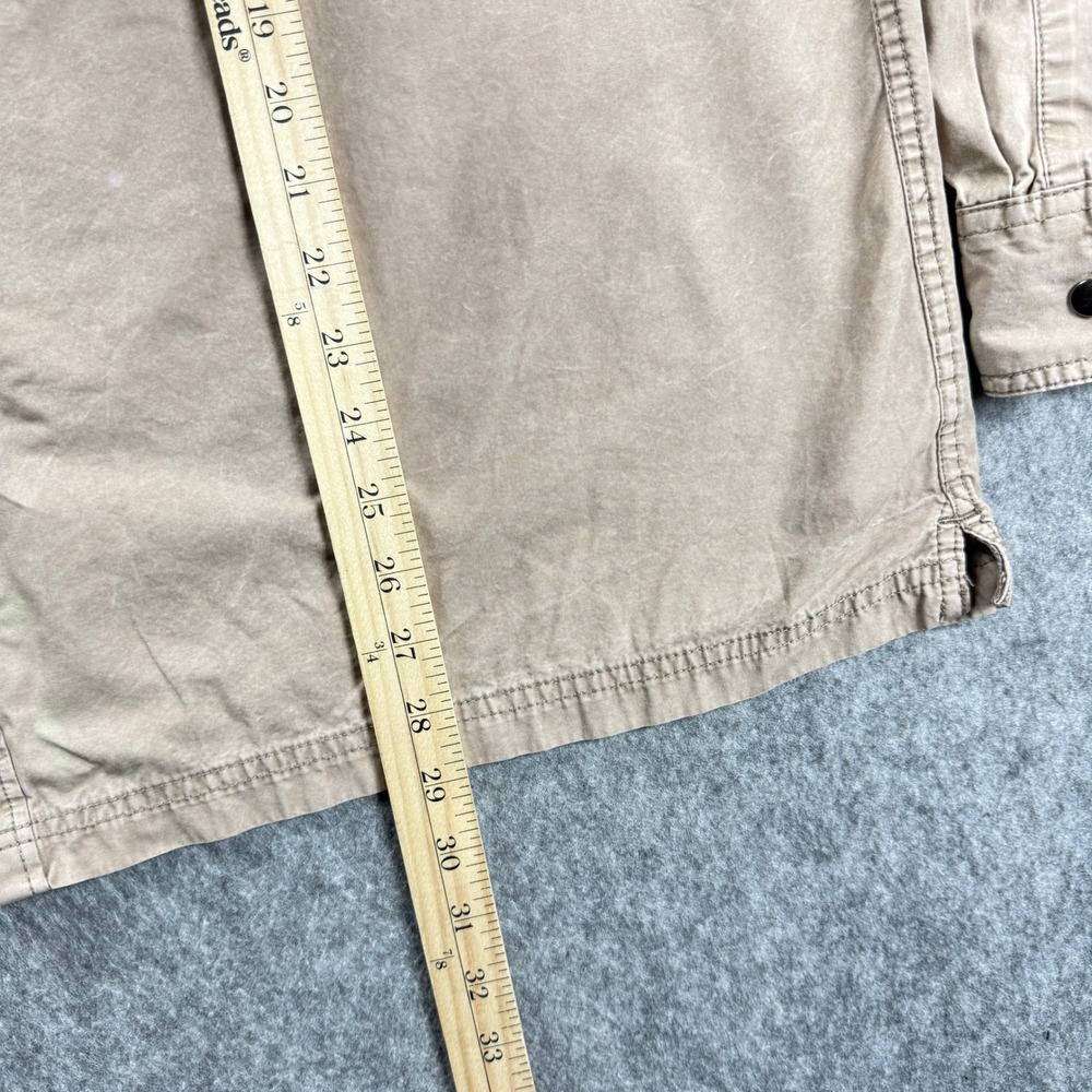 H&M Men's Utility Shirt Size 3XL Tan Khaki Military Button Down Workwear - Picture 4 of 13